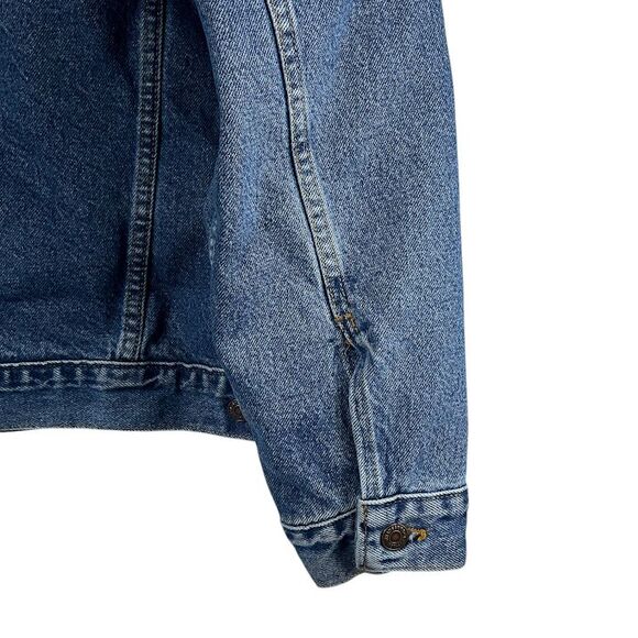 Vtg Levis Jacket Mens Large Flannel Lined Denim Trucker Made USA 90s Western Y2K - Picture 10 of 16
